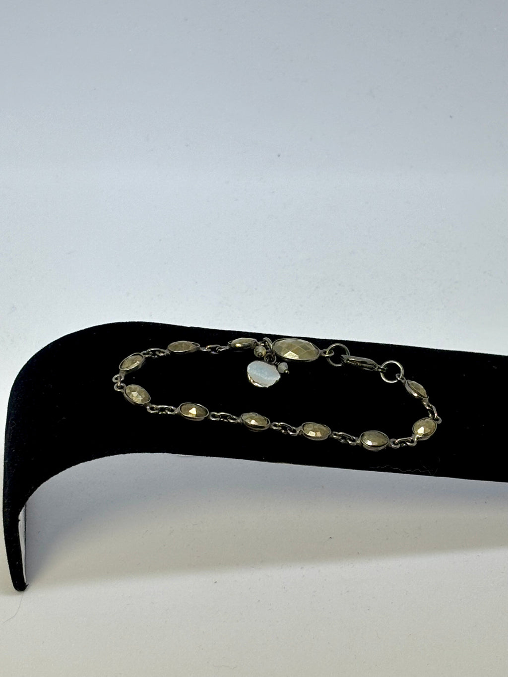 Pyrite and Black Gold with Drusy Agate bracelet
