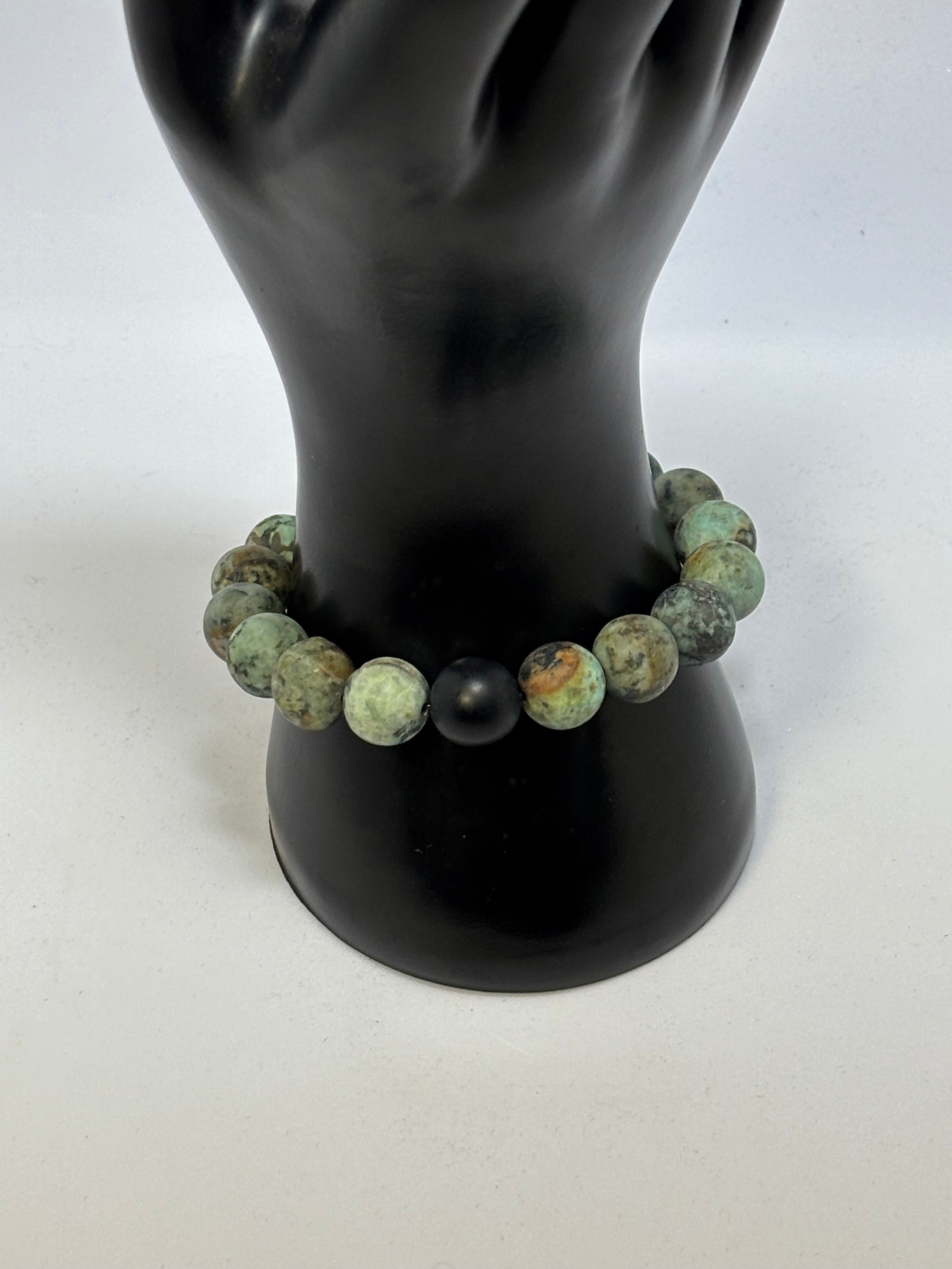 African Turquoise and Black Onyx bracelet
