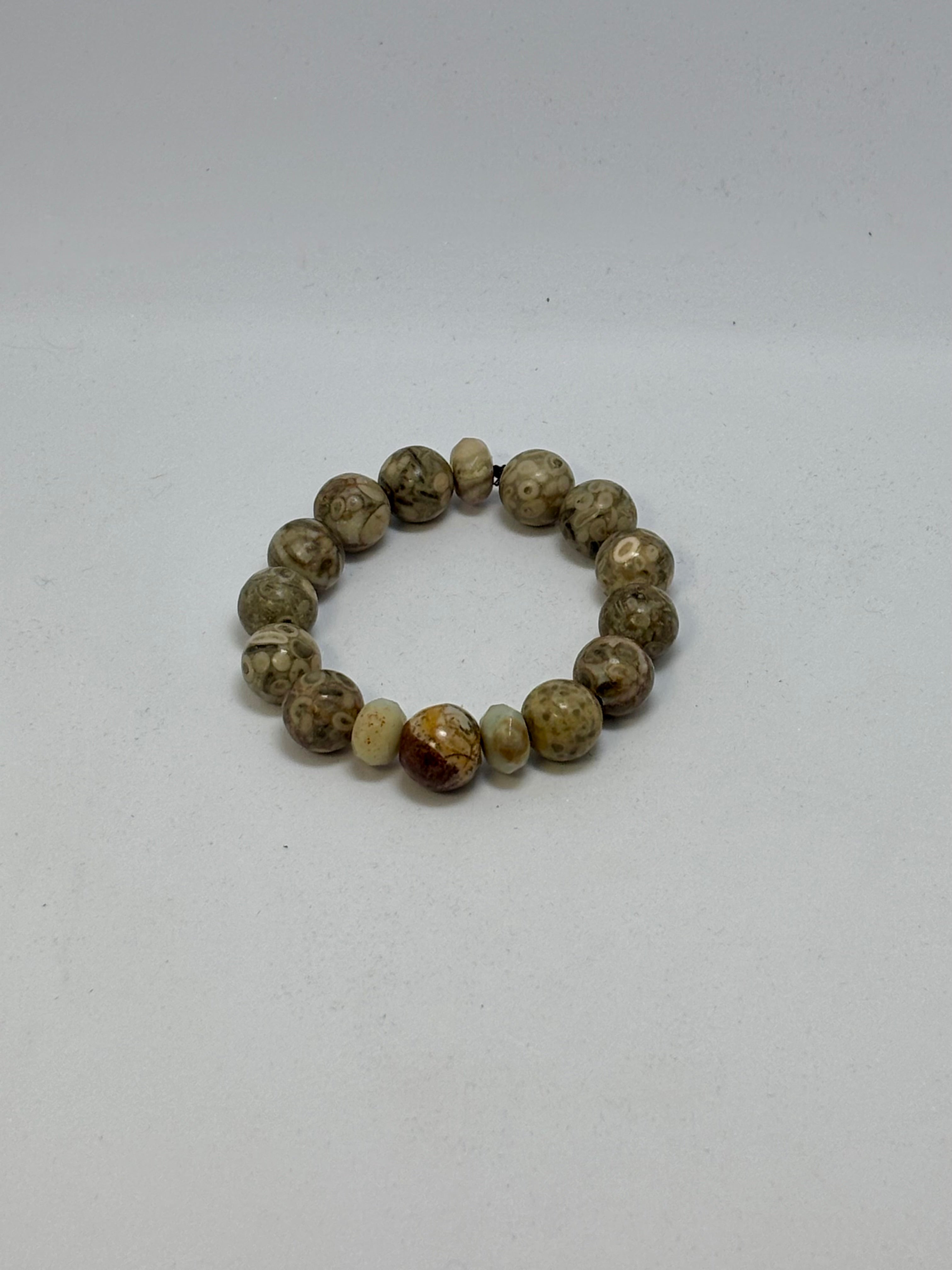 Jasper, Maifanite and Amazonite bracelet