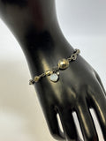 Pyrite and Black Gold with Drusy Agate bracelet