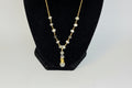 Tourmalinated Quartz and Gold necklace