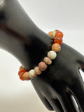 Orange Agate and Amazonite bracelet