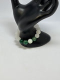 Green Agate, Amazonite and Crystal Quartz bracelet
