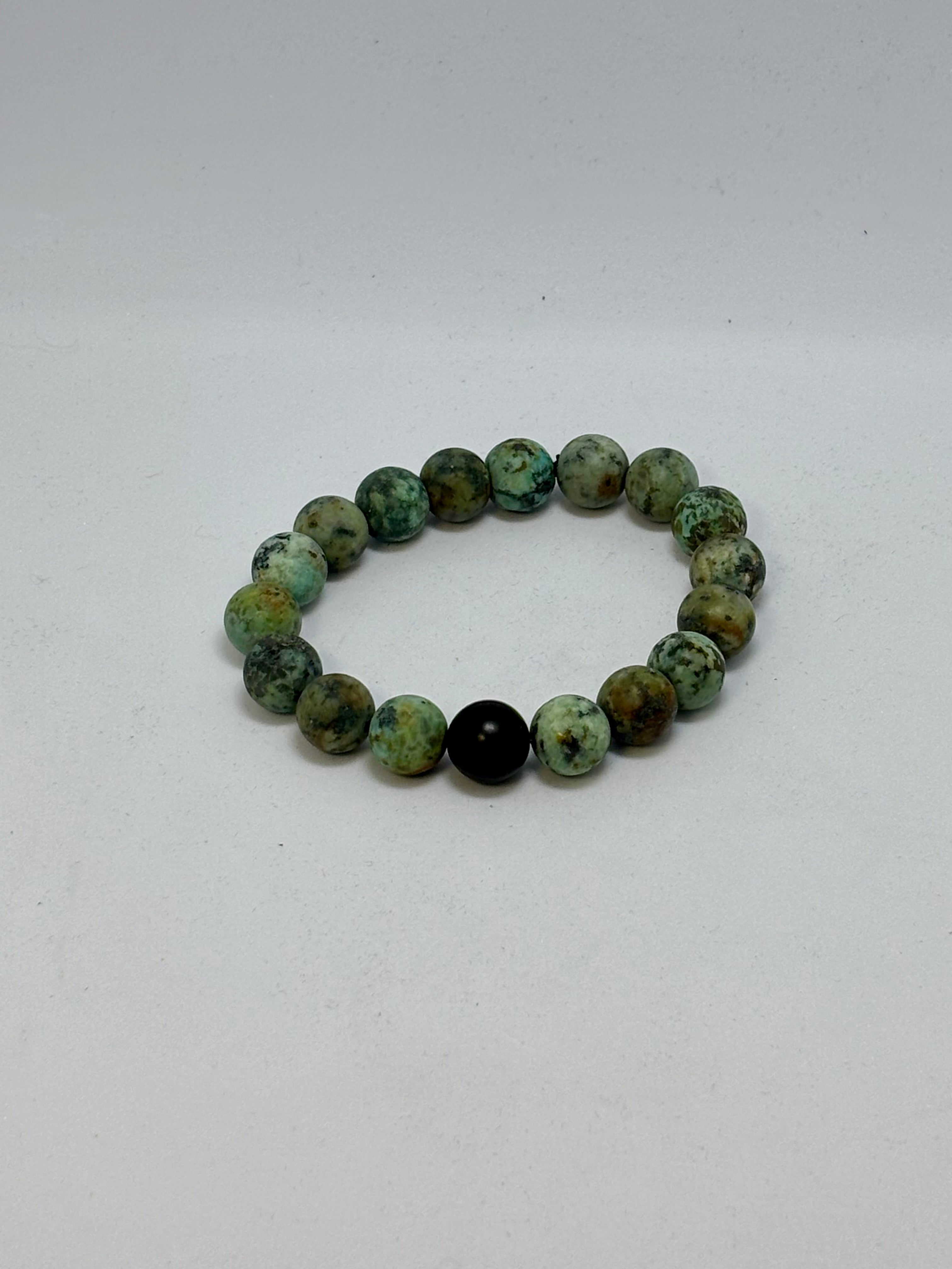African Turquoise and Black Onyx bracelet